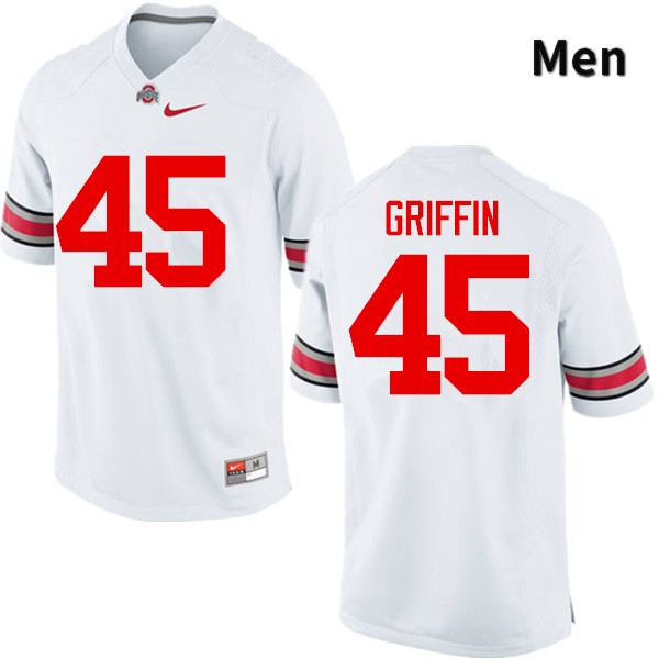 Ohio State Buckeyes Archie Griffin Men's #45 White Game Stitched College Football Jersey